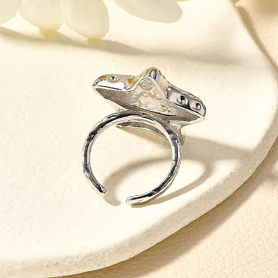 Brass Cuff Rings for Women RJEW-Q008-07C-P-1