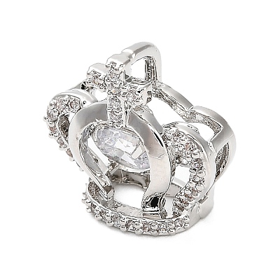 Brass Micro Pave Cubic Zirconia Pendants KK-L229-029P-1
