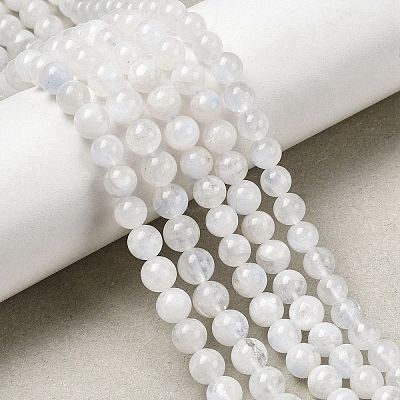 Natural Rainbow Moonstone Beads Strands G-P335-12-6mm-1