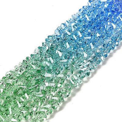 Transparent Glass Bead Strands GLAA-H023-02B-1