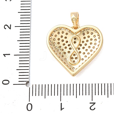 Brass Micro Pave Clear Cubic Zirconia Pendants KK-C264-17B-G-1