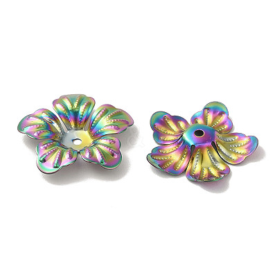 304 Stainless Steel Bead Caps STAS-P363-06MC-1