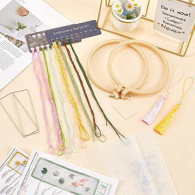 DIY Bookmarks Embroidery Kits DIY-SC0029-44B-1