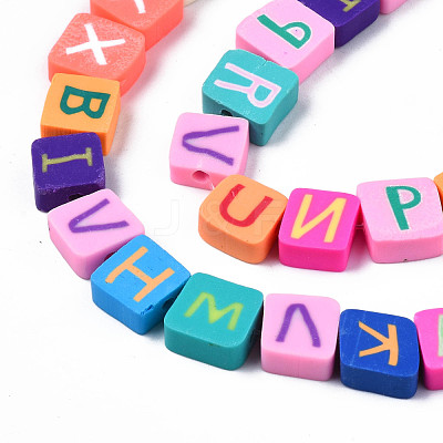 Handmade Polymer Clay Bead Strands CLAY-N006-92-1