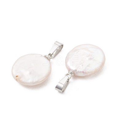Natural Keshi Pearl Pendants PALLOY-JF05466-1