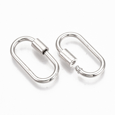 Brass Screw Carabiner Lock Charms LS-KK-T047-07P-1