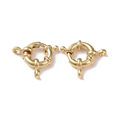 Eco-friendly Brass Spring Ring Clasps KK-D082-02G-D-1