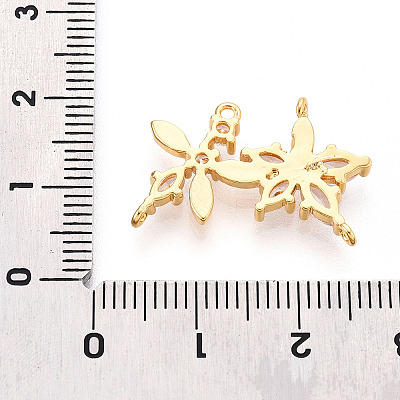 Brass Micro Pave Cubic Zirconia Chandelier Components Links KK-N263-36G-1