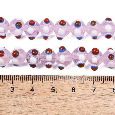Handmade Bumpy Lampwork Beads Strands LA-CBA05D6-01-13-1