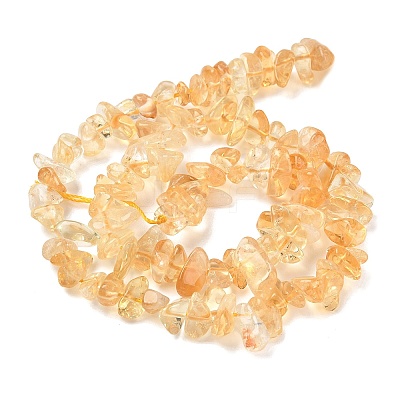 Natural Citrine(Heated) Beads Strands G-K400-A01-5x8-1