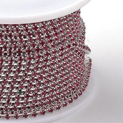 Brass Rhinestone Strass Chains CHC-R125-S6-18S-1