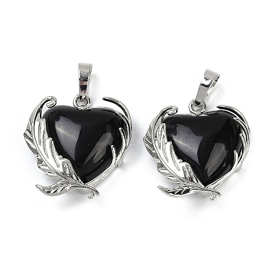 Natural Obsidian Pendants G-Q025-01P-06-1