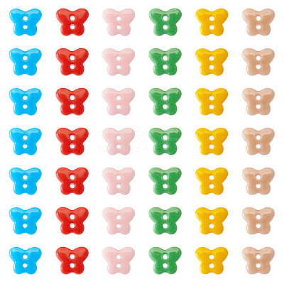 80Pcs 2-Hole Porcelain Buttons PORC-PJ0001-02D-1