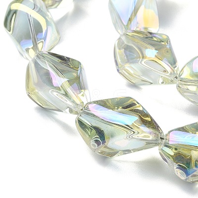 Electroplate Transparent Glass Beads Strands EGLA-E060-01A-FR01-1