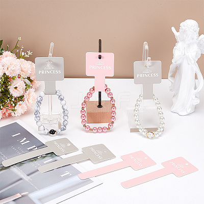 200Pcs 2 Colors Paper Hair Clip Display Cards CDIS-NB0001-35-1
