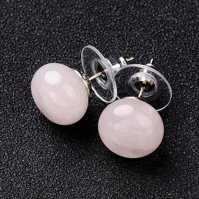 Rose Quartz Stud Earrings X-G-F267-09H-1