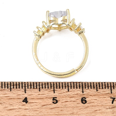 Brass Micro Pave Cubic Zirconia Cuff Open Rings CU-CBA5C10-08G-1