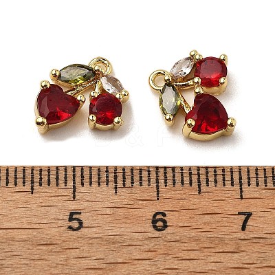Brass Micro Pave Cubic Zirconia Pendants KK-P290-02A-G-1-1