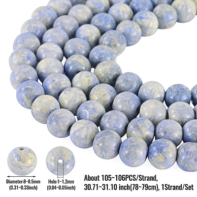 1 Strand Baking Paint Glass Beads Strands DGLA-TADJ0001-01B-1