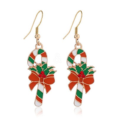Christmas Theme Alloy Plastic Dangle Earrings FS-WG6FBD6-17-1