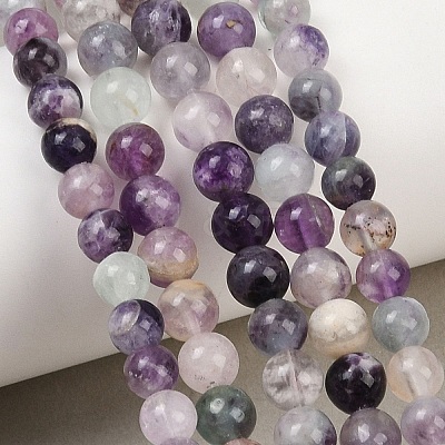 Natural Fluorite Beads Strands G-P530-B04-02A-1
