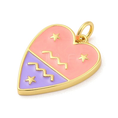 Brass Enamel Pendants LS-KK-Z077-01G-08-1