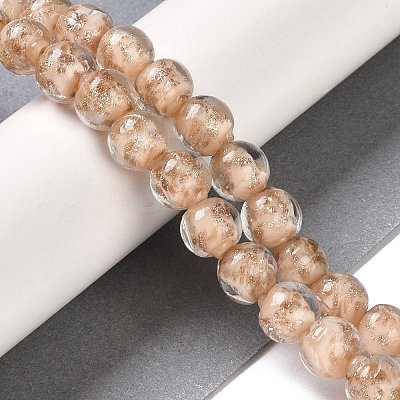 Handmade Gold Sand Lampwork Beads LAMP-Z009-01J-1