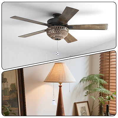 6Pcs 6 Styles PU Leather Charms Ceiling Fan Pull Chain Extenders HJEW-SP0001-76-1