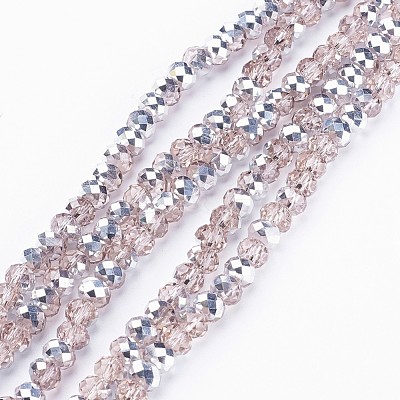 Electroplate Glass Bead Strands X-GR6MMY-19S-1