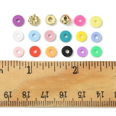 DIY Heishi Polymer Clay Beads Jewelry Making Finding Kit DIY-FS0005-94D-1