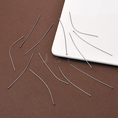Tarnish Resistant 304 Stainless Steel Flat Head Pins X-STAS-R046-65mm-1