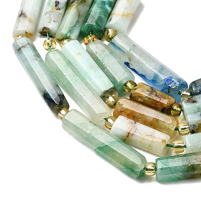 Natural Chrysocolla and Lapis Lazuli Beads Strands G-D353-A04-1