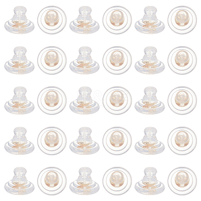 50Pcs Brass Ear Nuts KK-WR0001-78G-1