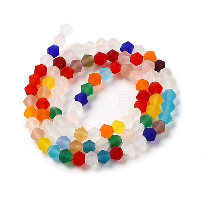 Imitate Austrian Crystal Frosted Glass Beads Strands GLAA-F029-TM3mm-B29-1