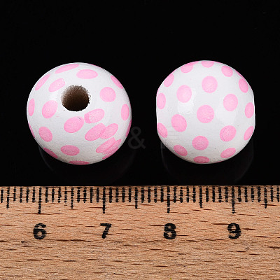 Easter Theme Printed Wood Beads WOOD-T032-22I-1