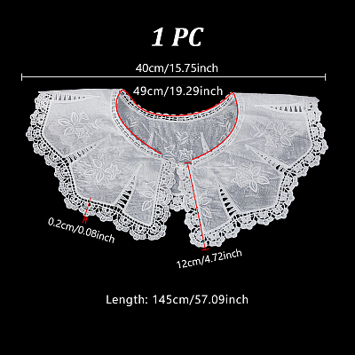 Polyester Lace Collars AJEW-WH0248-746B-1
