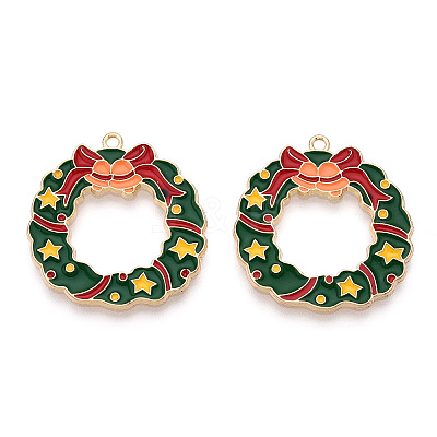 Eco-Friendly Alloy Enamel Pendants ENAM-Q437-060-NR-1