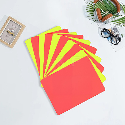 2Pcs PVC Plastic Football Referee Card AJEW-WH20121-16-1