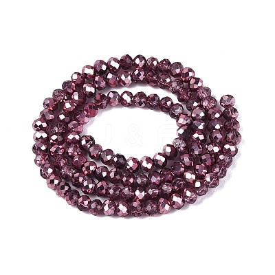 Transparent Electroplate Glass Beads Strands EGLA-Q131-01A-06-1