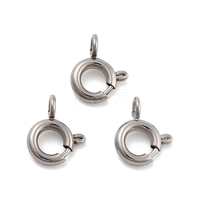 Non-Tarnish 316 Stainless Steel Spring Ring Clasps STAS-B072-08P-02-1