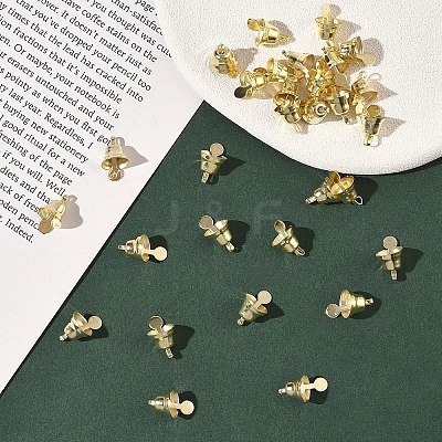 80Pcs Iron Bell Pendants HJEW-YW0001-09-1