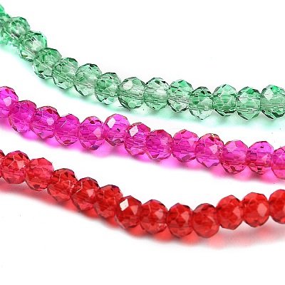 Transparent Painted Glass Beads Strands DGLA-A034-T1mm-A24-1