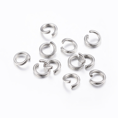 Tarnish Resistant 304 Stainless Steel Open Jump Rings A-STAS-H437-3x0.6mm-1