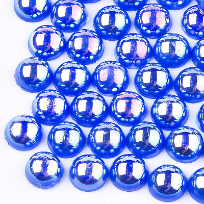 ABS Plastic Imitation Pearl Cabochons OACR-S025-6mm-01-1