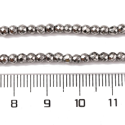 Electroplate Non-magnetic Synthetic Hematite Beads Strands G-J169B-3mm-07-1