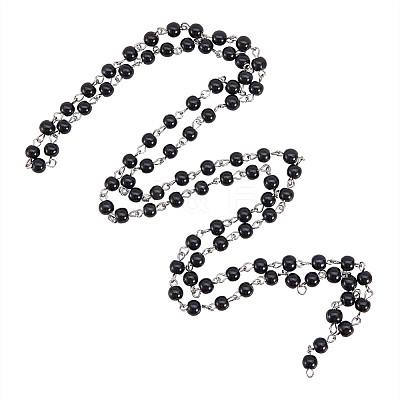Handmade Glass Pearl Beads Chains AJEW-ph00493-06-1