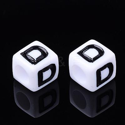 Letter Acrylic Beads PL37C9129-D-1