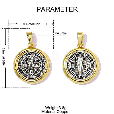 Brass Pendants KK-OY001-36G-1