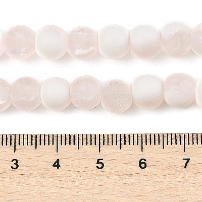 Frosted Crackle Glass Beads Strands GLAA-U001-6mm-M12-1