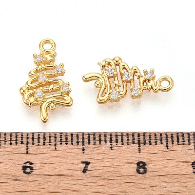 Brass Micro Pave Cubic Zirconia Pendants KK-N263-88G-1
